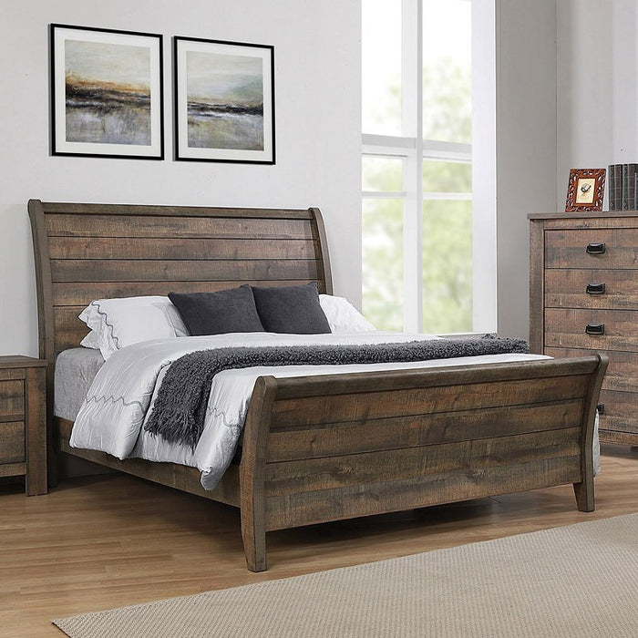 Frederick Rustic Style Queen Sleigh Bed NEW CO-222961Q