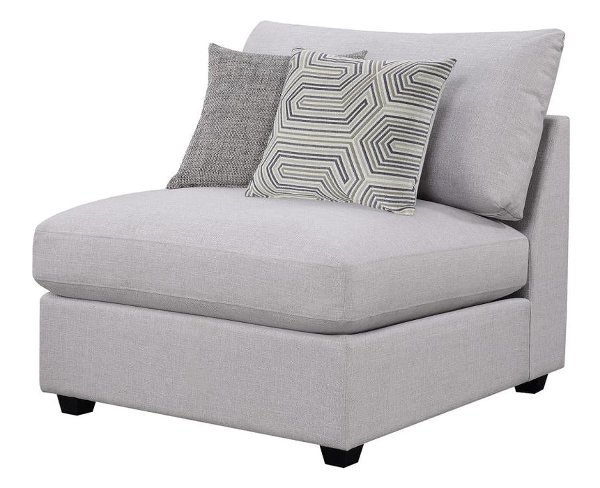 Cambria sectional sofa armless chair grey/gray NEW CO-551511