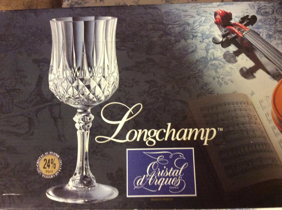 NEW Arc International Cristal D'Arques Longchamp Wine Glasses 6pc set 20025 121