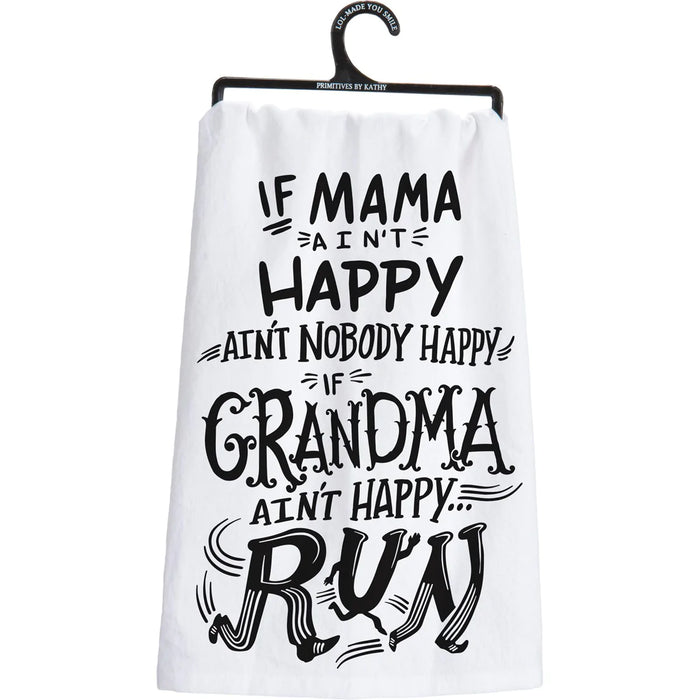 Dish Towel - Grandma Happy Primitives by Kathy NEW PK-29115