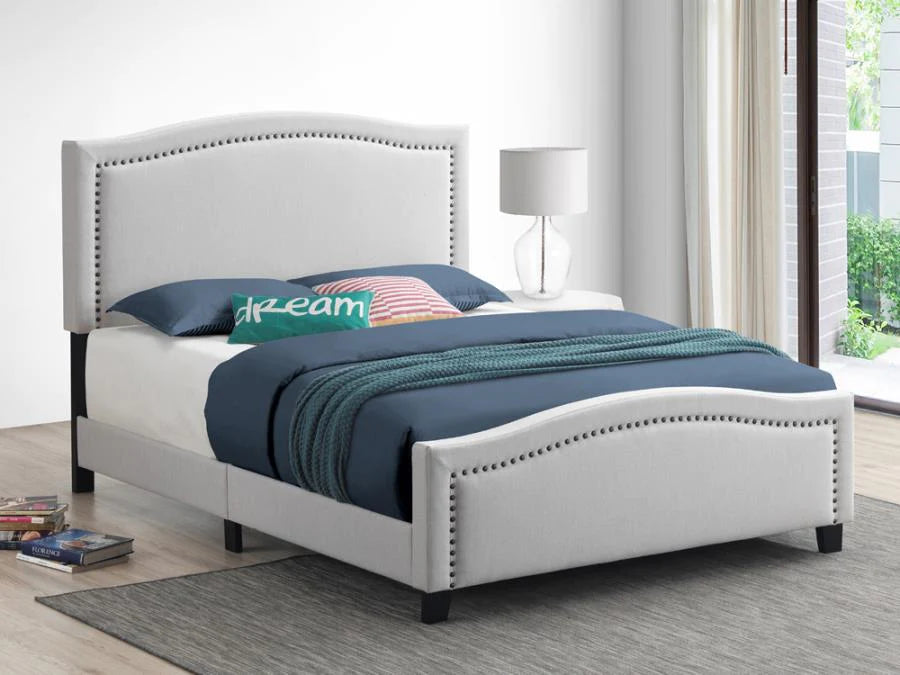 Hamden upholstered Eastern king bed bed beige NEW CO-306012KE