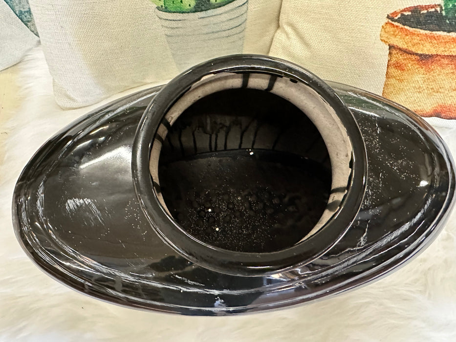 Black ceramic planters 30584