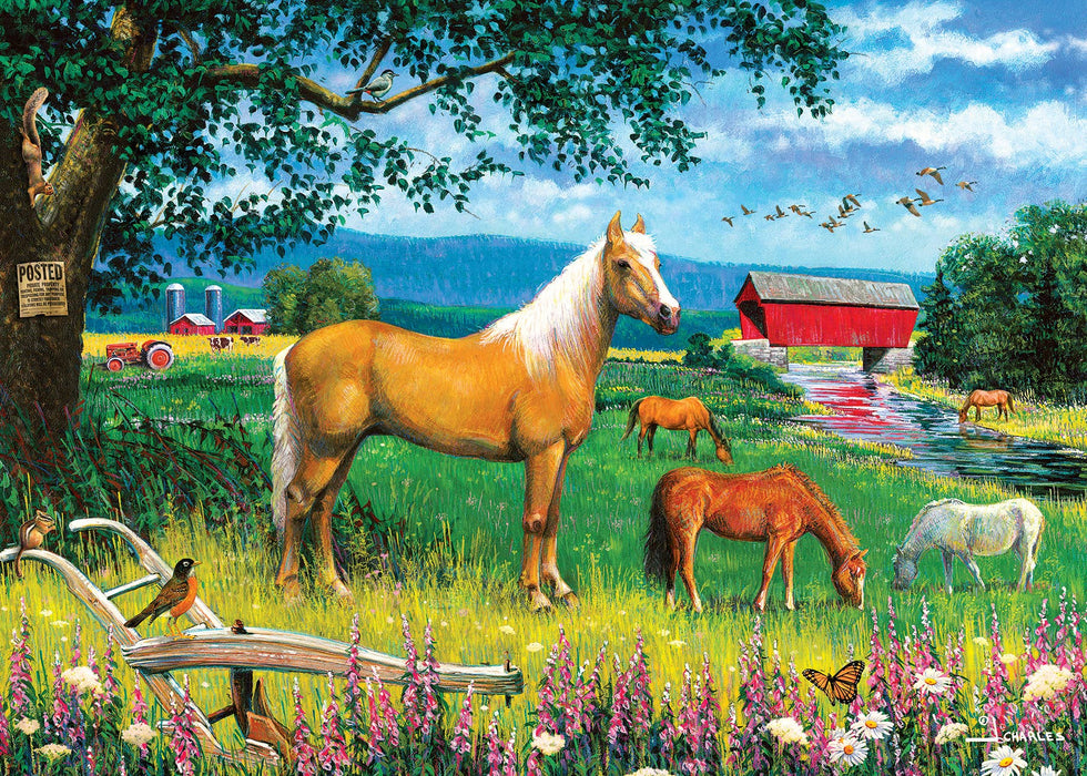 Horses in the Field (tray) 35pc puzzle