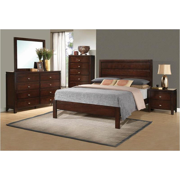 Cameron panel queen bed in rich brown NEW CO-203491Q