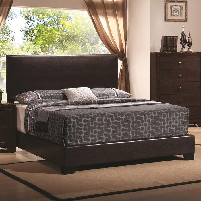 Conner upholstered dark brown leatherette twin bed NEW CO-300261T