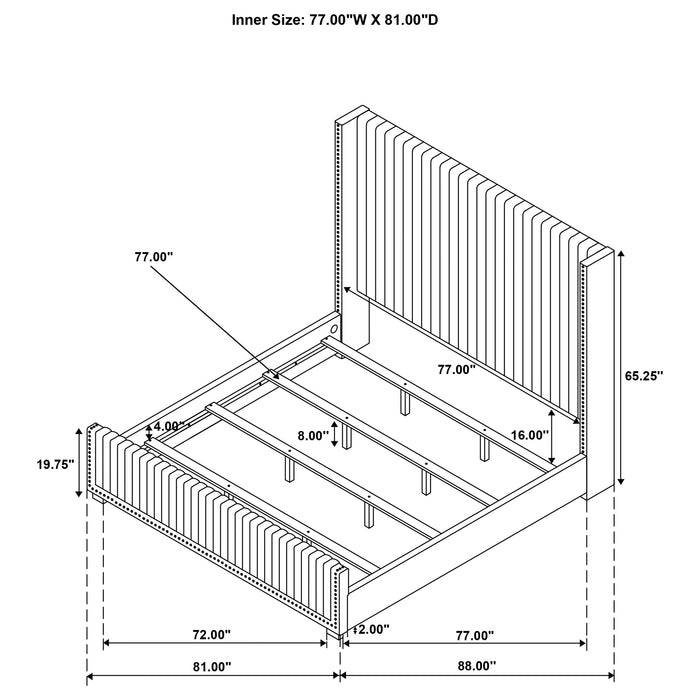 Natasha California King, E.King & Queen Bed