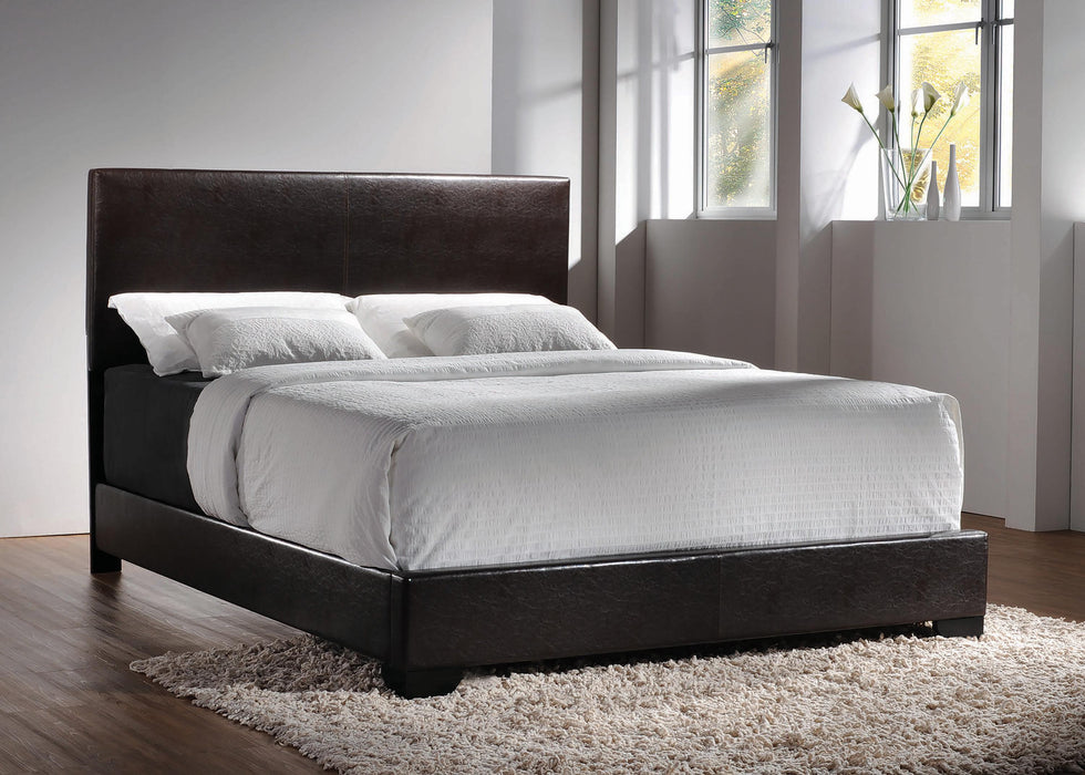 Conner upholstered dark brown leatherette twin bed NEW CO-300261T