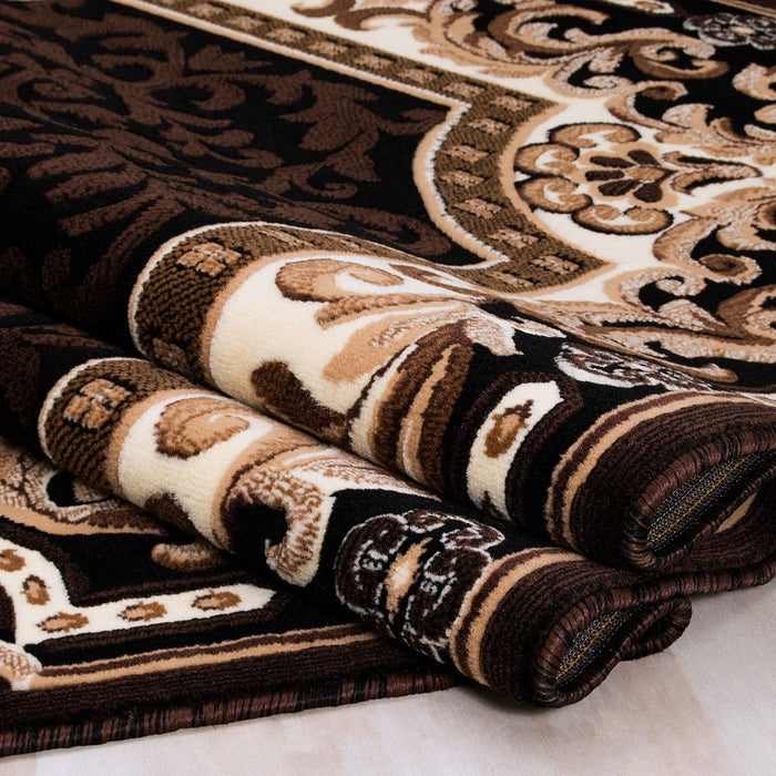 Persian Weavers Kingdom D-123 rectangular black rug 5x7 NEW PW-KGD123BK5x7