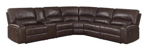 Brunson 3-piece Upholstered Motion Sectional Brown image