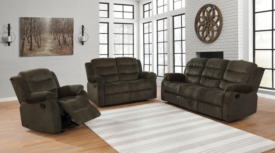 Rodman motion reclining sofa couch olive brown NEW CO-601881