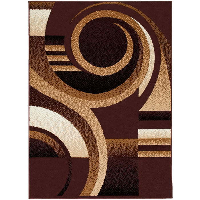 Persian Weavers Moderno 19 dark brown swirl rug 8x10 NEW PW-MD19BBR8x10
