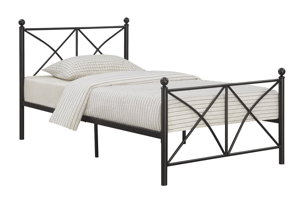 Hart twin platform bed matte black NEW CO-422755T