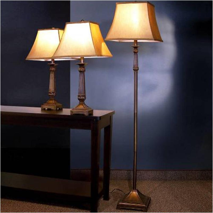 3pc set floor lamp, 2 table lamps NEW CO-901160