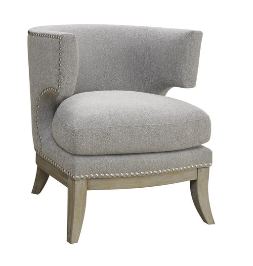 Jordan Dominic Barrel Back Accent Chair Grey and Weathered Grey image