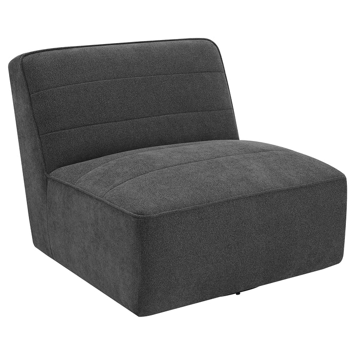 Cobie Upholstered Swivel Armless Chair