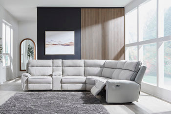 Social Pointe Reclining Sectional with Storage Console