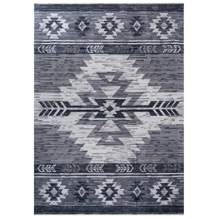 Persian Weavers Ashton 568 Black Storm Southwestern grey/gray rug 5x7 NEW PW-AS568BS5x7