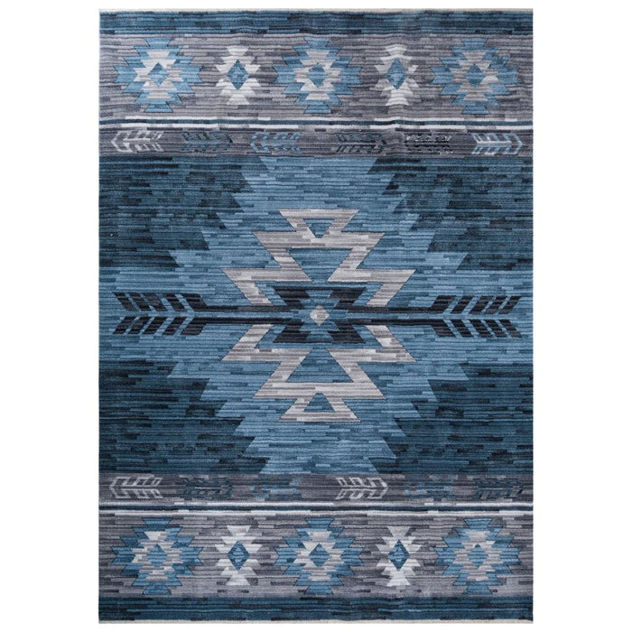 Persian Weavers Ashton 568 Southwestern Denim Blue grey/gray rug 2x3 NEW PW-AS568DN2x3