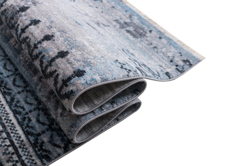 Persian Weavers Ashton 571 Distressed Glacier grey/gray rug 2x7 NEW PW-AS571DG2x7