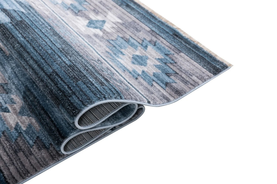 Persian Weavers Ashton 568 Southwestern Denim Blue grey/gray rug 2x3 NEW PW-AS568DN2x3