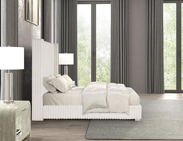 Cadwell E.King, Queen, & Full Bed White, Gray, & Black