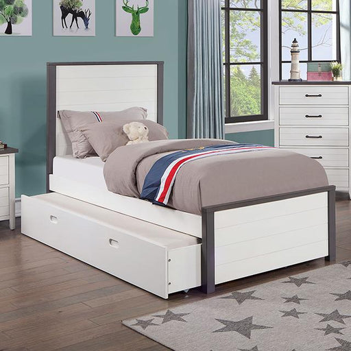 PRIAM Full Bed, White/Gray image