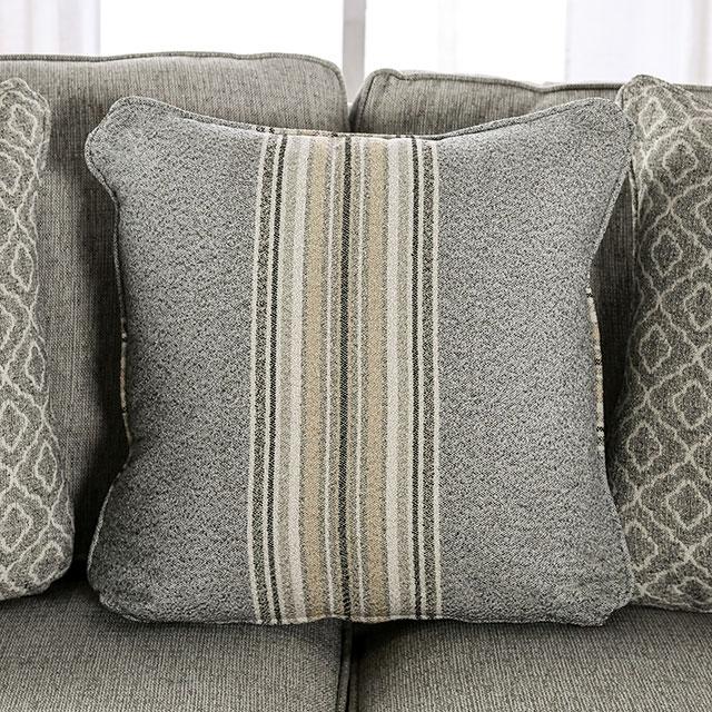 STEPHNEY Loveseat, Gray/Gold