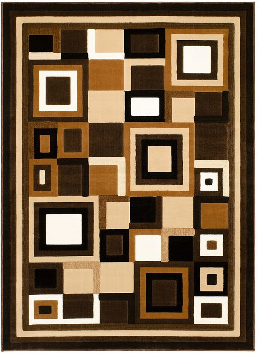 Persian Weavers Gallery 26 chocolate brown rug 5x7 PW-BR26BK5x7