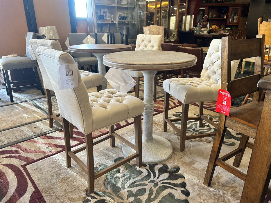 NEW Sadie 30" Round Wood Kitchen or Dining Table w 2 Chairs 3pc Set NEW NE-1210414/CO-182689-S3