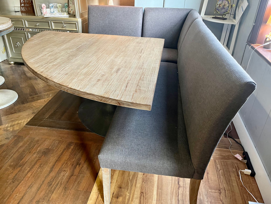 Megan Corner Nook Quarter Round Antique Natural Table Top REAL Reclaim