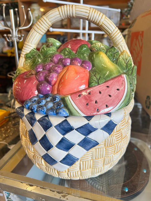 Vintage Susan Wingat fruit cookie jar 33759