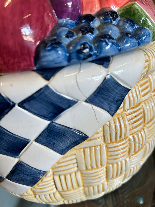 Vintage Susan Wingat fruit cookie jar 33759