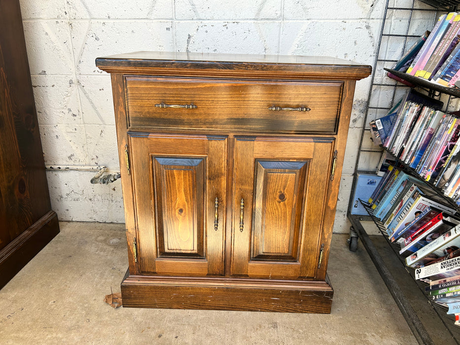 Wood 1 drawer side table/cabinet 34177