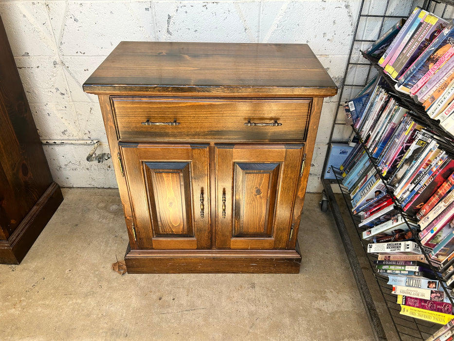 Wood 1 drawer side table/cabinet 34177