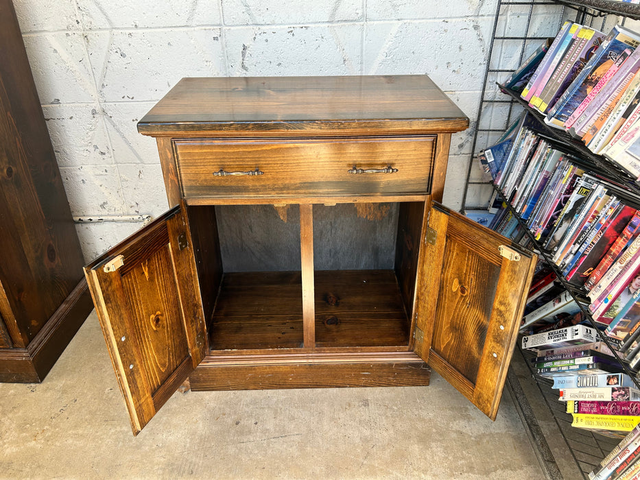 Wood 1 drawer side table/cabinet 34177