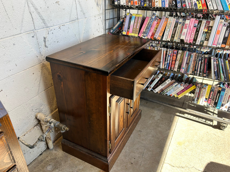 Wood 1 drawer side table/cabinet 34177