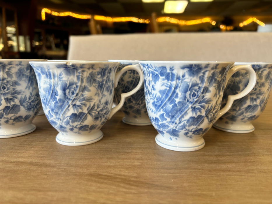 Nikko blue tea rose blossomtime tea cup teacup 9pc set 33763