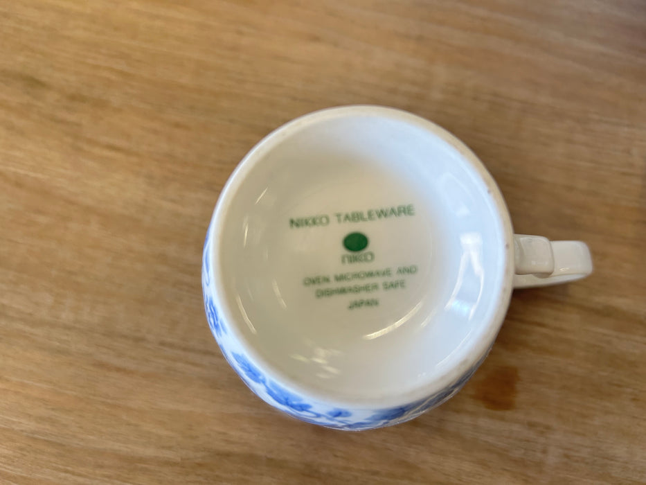 Nikko blue tea rose blossomtime tea cup teacup 9pc set 33763