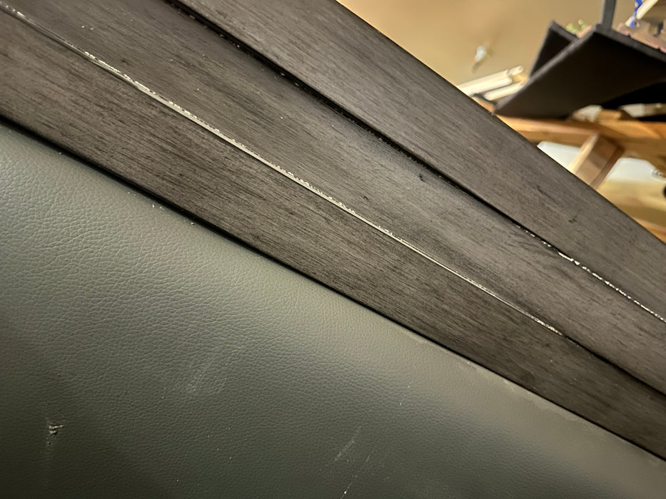 Queen wooden upholstered grey headboard 32279