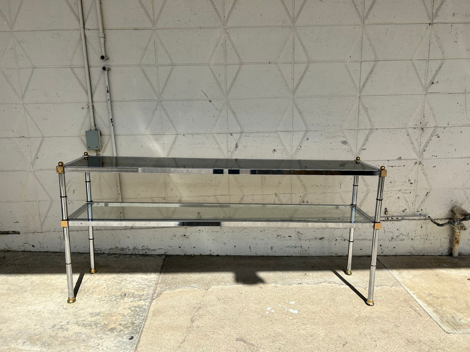 Metal/glass sofa/couch/entryway/hallway console table 34192