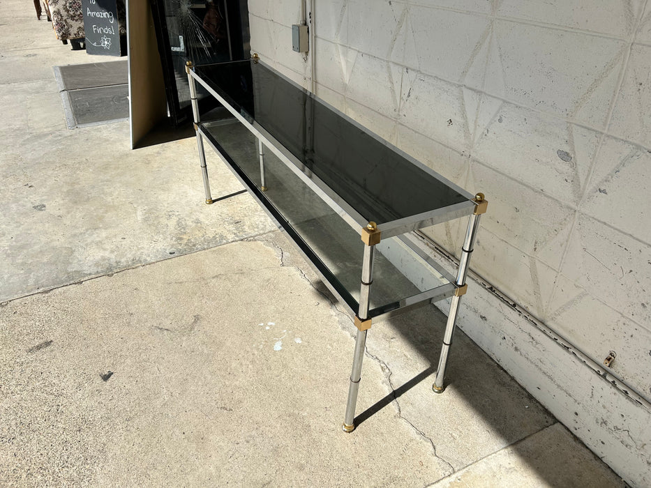 Metal/glass sofa/couch/entryway/hallway console table 34192