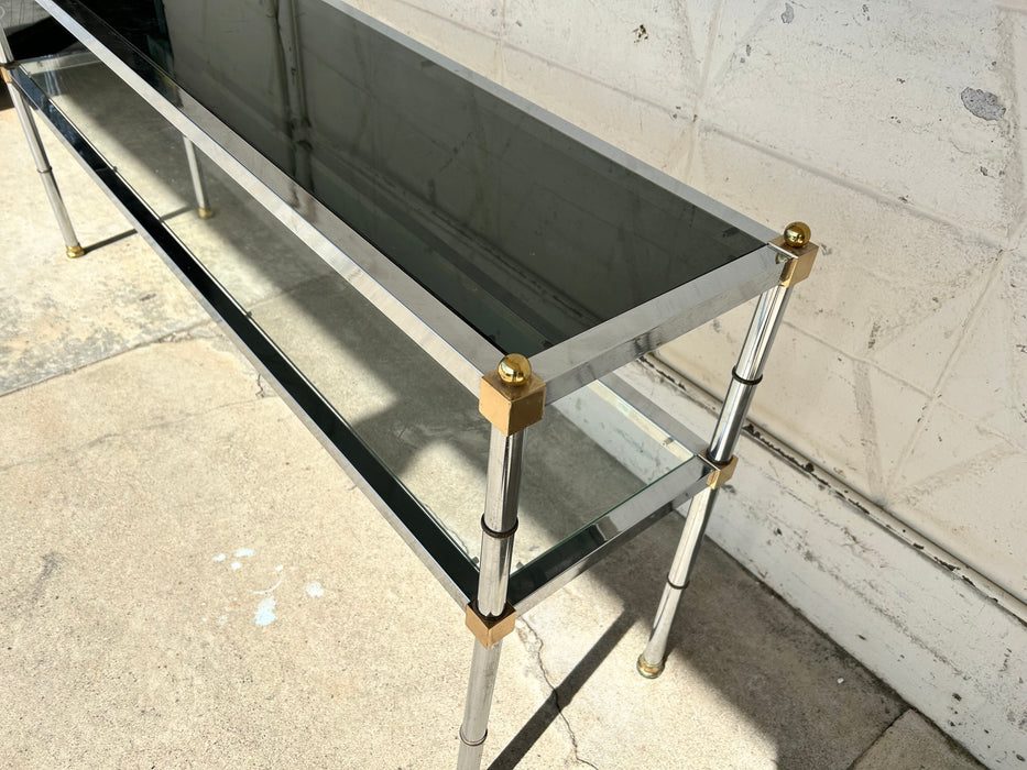 Metal/glass sofa/couch/entryway/hallway console table 34192