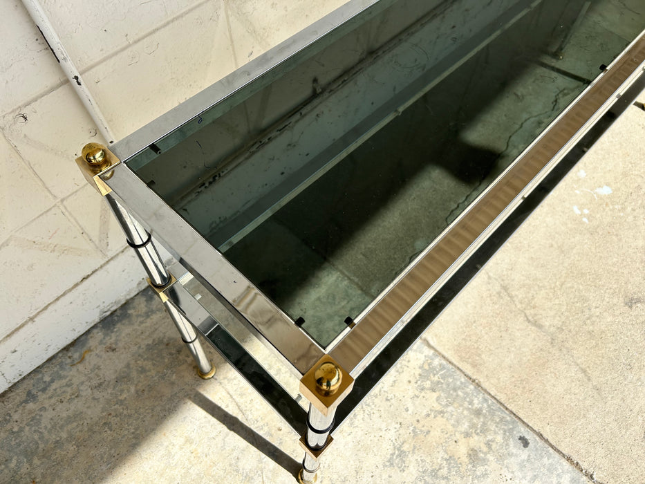 Metal/glass sofa/couch/entryway/hallway console table 34192