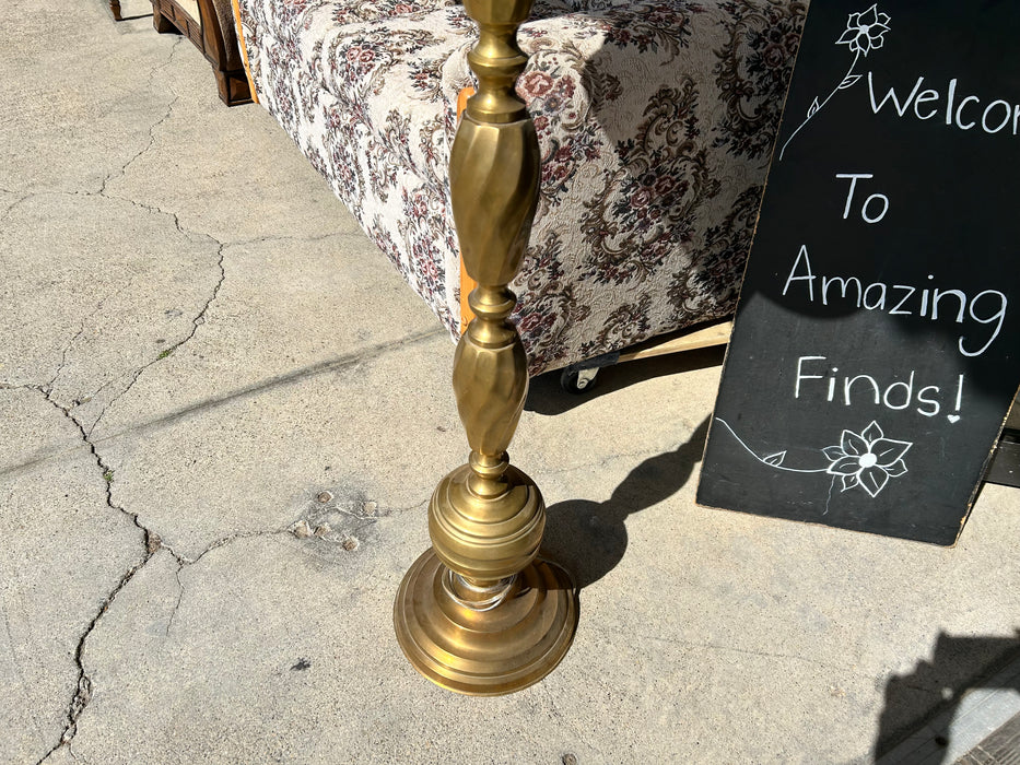 Brass standing floor lamp with shade 34193