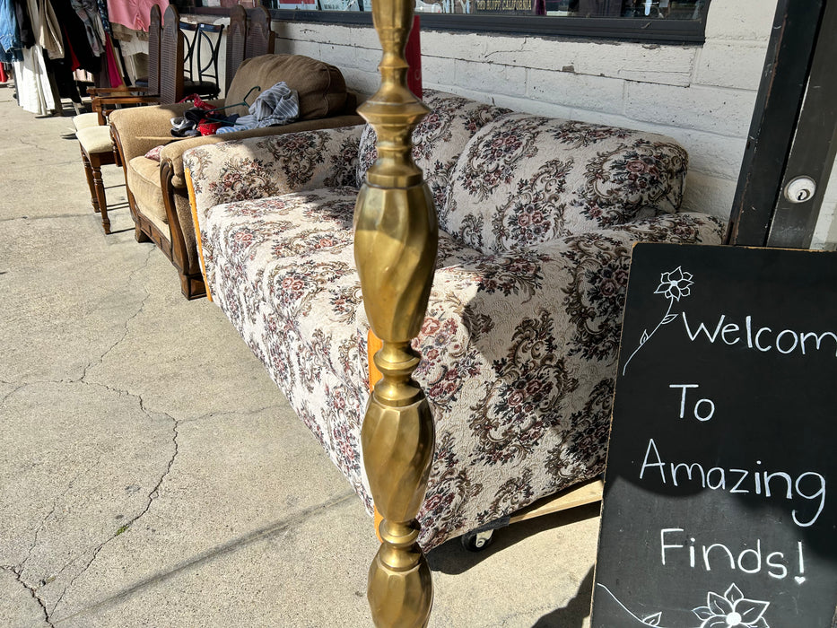 Brass standing floor lamp with shade 34193