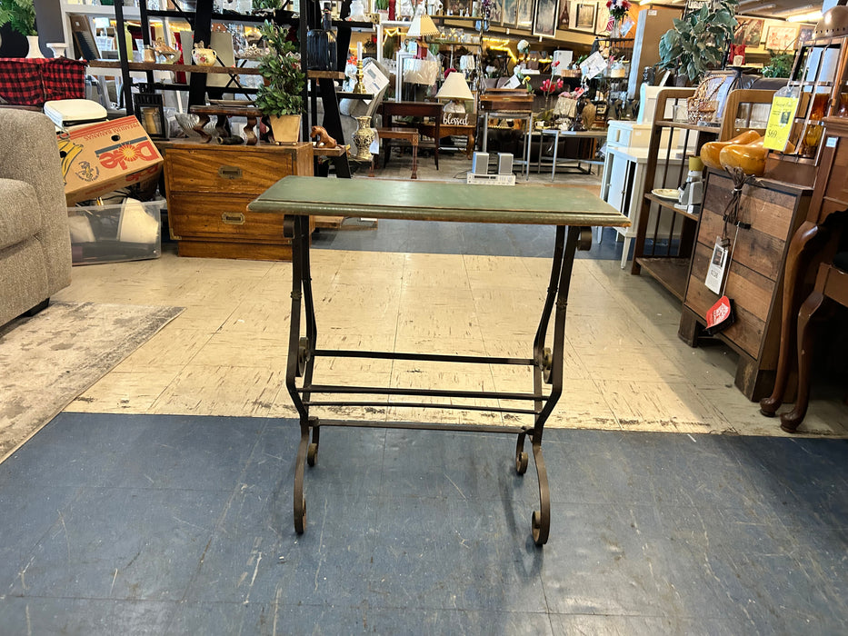 Wood/metal side end table 34198