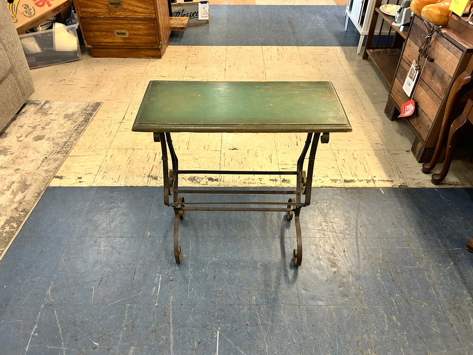 Wood/metal side end table 34198