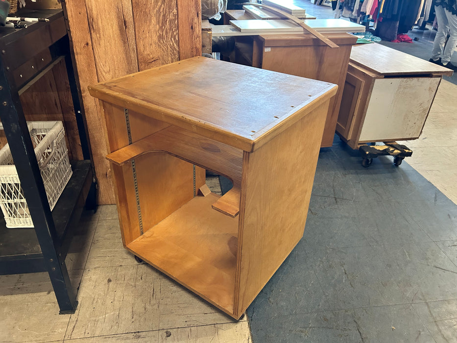 Wood kitchen/dining shelf table cart on casters 34199