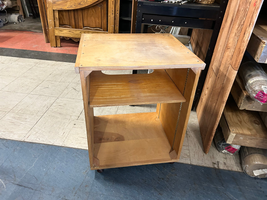 Wood kitchen/dining shelf table cart on casters 34199