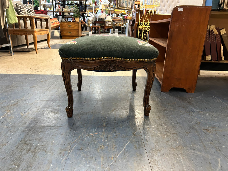 Hand stitched floral ottoman 34200